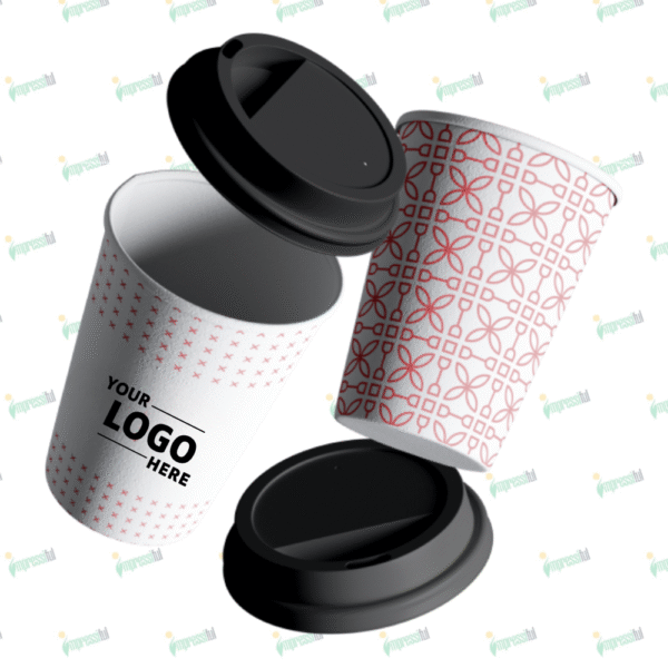 Single Wall Paper Cup with Lid – Eco-Friendly Disposable Beverage Cup by Impressiful