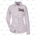 Devon & Jones Women's CrownLux Micro Windowpane Performance Dress Shirt