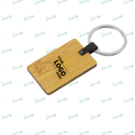 Bamboo Rectangle Keychain – Eco-Friendly Custom Engraved Key Holder by Impressiful