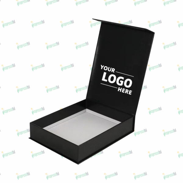 Black Magnetic Flap Gift Box – Premium Rigid Packaging for Corporate Gifts | Impressiful