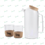 Hans Larsen Glass Drinkware Gift Set – Premium Jar with 2 Tumblers by Impressiful