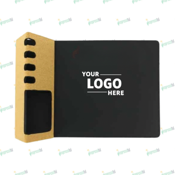 Custom Printed Mousepad with Mobile & Pen Holder – Multi-Functional Desk Accessory by Impressiful