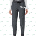 Jaanuu Women's Petite Silex Knit-Waist Jogger Scrub Pant - Embroidered