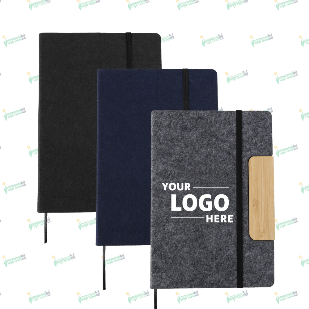 Untitled design (16) Gazette Felt & Bamboo A5 Notebook – Eco-Friendly Premium Writing Notebook | Impressiful - Image 1