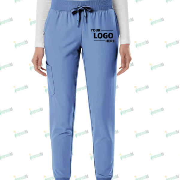 Jaanuu Women's Silex Knit-Waist Jogger Scrub Pant - Embroidered