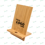 Natural Bamboo Phone Stand – Eco-Friendly Desktop Mobile Holder by Impressiful