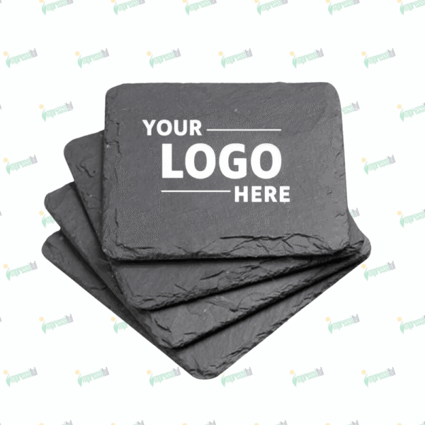 Square Slate Coaster – Premium Natural Stone Drink Coaster | Impressiful