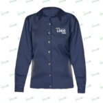 Blue Generation Women's Scotchgard Treated Twill Long Sleeve Dress Shirt