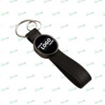 Belmonte Metal & Leather Keychain – Premium Corporate Gift Key Holder by Impressiful