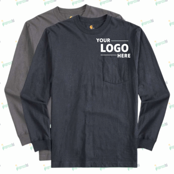 Carhartt Workwear Crewneck Long Sleeve Pocket T-shirt - Embroidered