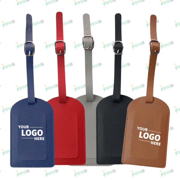 Leather Luggage Tag – Premium Travel Tag with Secure ID Window | Impressiful