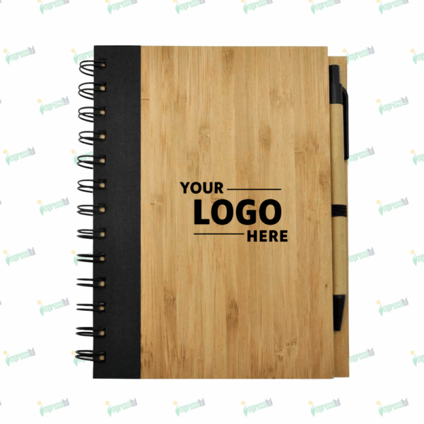 Bamboo Notebook with Pen – Eco-Friendly, Stylish & Customizable Set