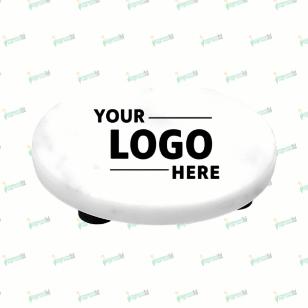 Round Marble Coaster – Elegant Stone Drink Coaster