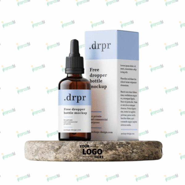 Glass Dropper Bottle – Premium Refillable Cosmetic Bottle by Impressiful