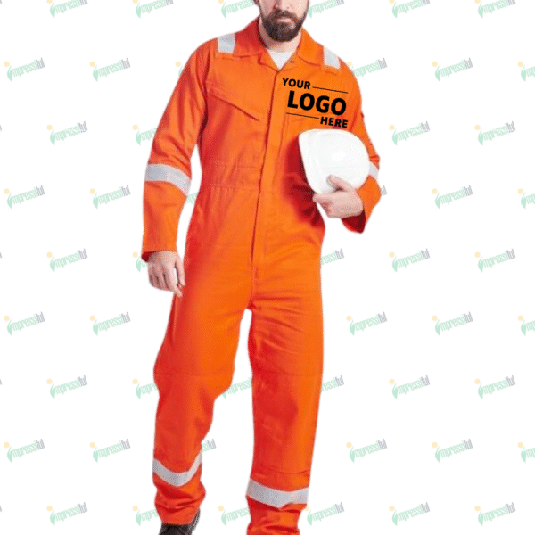 Flame Resistant Safety Coverall – Industrial Protective Workwear by Impressiful