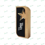 BISTRA Star Wooden Trophy – Custom Engraved Premium Recognition Award | Impressiful