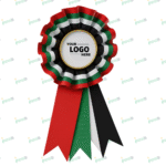 UAE Flag Rosette Badge – National Day Celebration Ribbon Badge by Impressiful