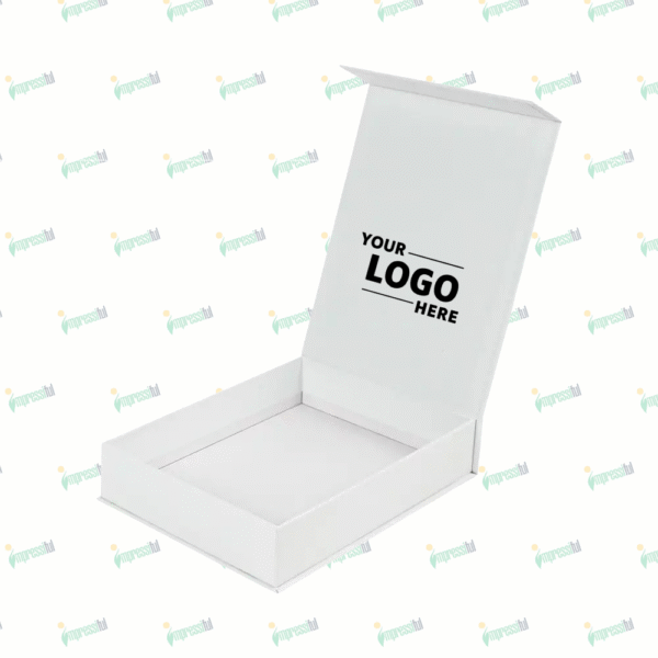 White Magnetic Flap Gift Box – Premium Rigid Packaging for Corporate Gifts | Impressiful