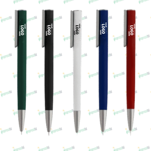 Twisted Plastic Pen – Stylish Custom Branded Writing Pen by Impressiful
