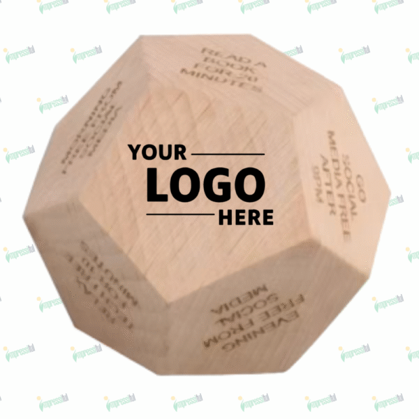 ORLI Wooden Digital Detox Dice – Mindfulness & Screen-Free Activity Dice by Impressiful