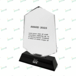 Crystal Trophy with Black Base – Premium Recognition Award for Corporate Events | Impressiful