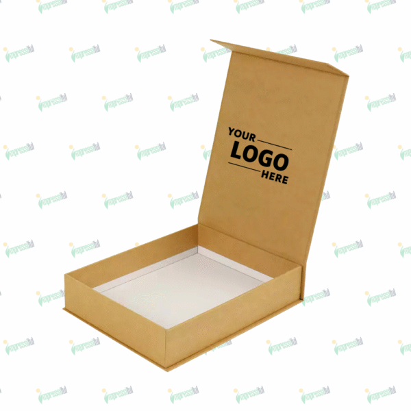 Brown Kraft Magnetic Flap Gift Box – Premium Eco-Friendly Rigid Packaging | Impressiful