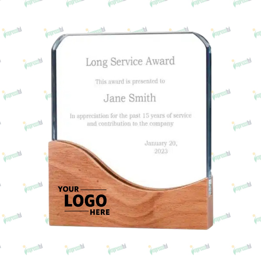 WhatsApp Image 2025-11-25 at 4.45.54 AM Premium Square Crystal Trophy with Wooden Base | Impressiful Awards & Corporate Gifts - Image 1