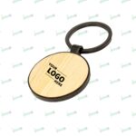 Bamboo Metal Keychain – Eco-Friendly Custom Engraved Keyring by Impressiful