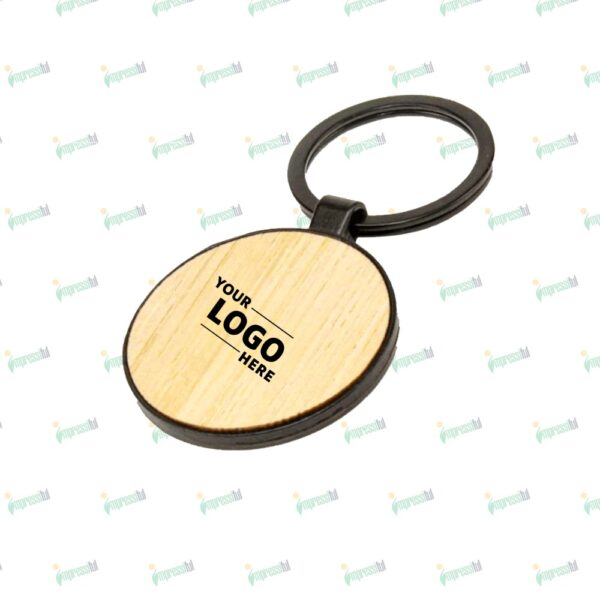 Bamboo Metal Keychain – Eco-Friendly Custom Engraved Keyring by Impressiful