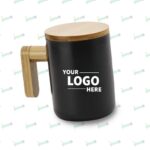Eco-Friendly Ceramic Mug with Bamboo Lid – Sustainable Custom Drinkware by Impressiful