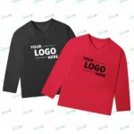 Kids Long Sleeve V-Neck T-Shirt – Comfortable Customizable Apparel by Impressiful