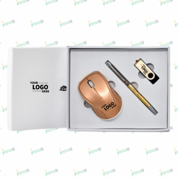 Wireless Mouse & Flash Drive Gift Set with Stylus Pen