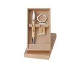 Wooden Action Pen & Keychain Gift Set - Image 2