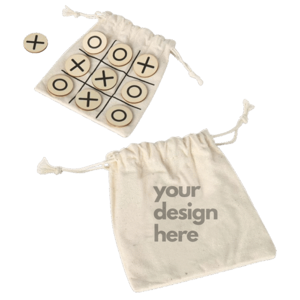 Wooden Tic-Tac-Toe Set – Classic Tabletop Game in Wooden Box | Impressiful