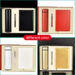 A5 Size PU Leather Diary & Pen Set with Vaccum Bottle - Image 2