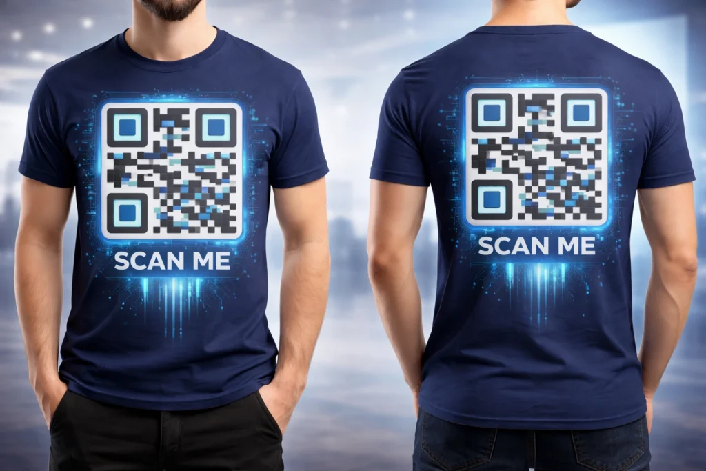 Interactive Tech & QR Art T-shirt