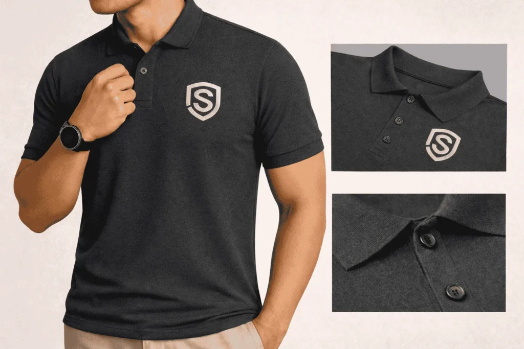 Minimalist Company Logo Custom Polo T-Shirt