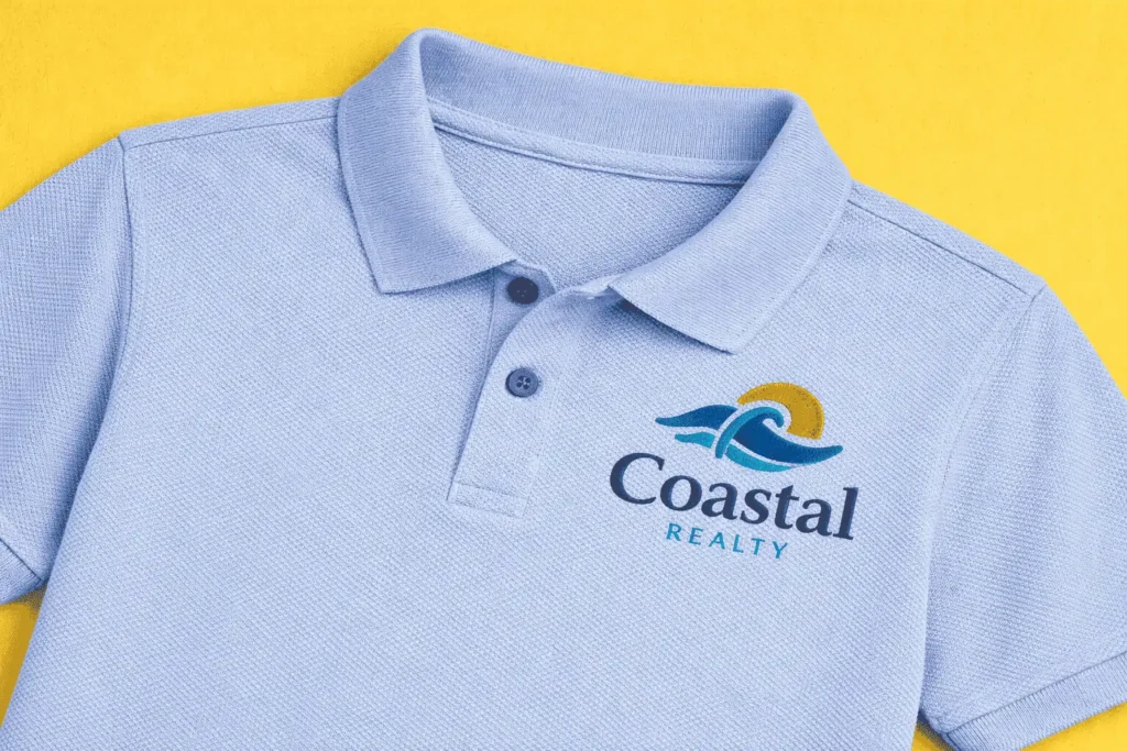 Subtle Patterned Texture custom polo t-shirt