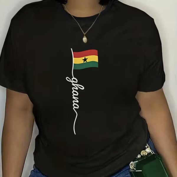 Women's Ghana Flag Graphic Tee