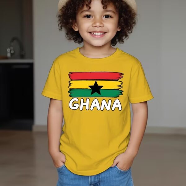 Minimal Ghana Flag Cotton Shirt