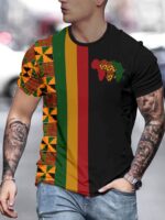 Ghana National Colors and a blend of Kente-Shirt