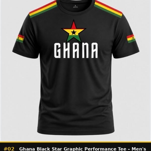 Ghana black star graphic performance tee