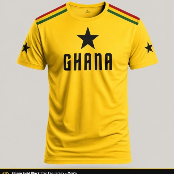 ghana gold black star fan jersey