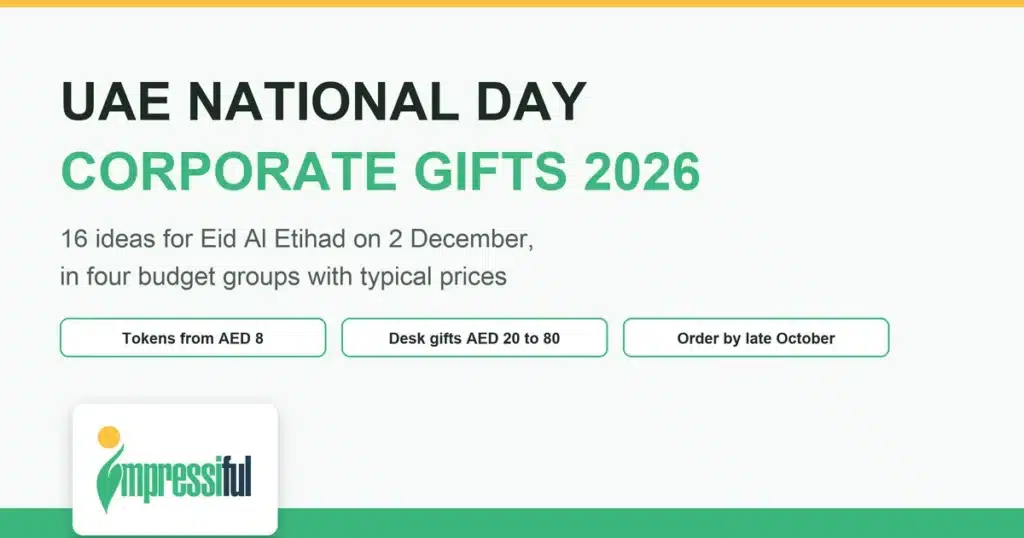 UAE National Day corporate gifts 2026 guide: 16 Eid Al Etihad gift ideas with typical prices